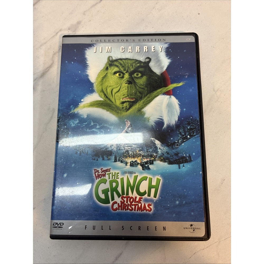 Dr Seuss How the Grinch Stole Christmas (DVD, Full Screen,‎ 2000)